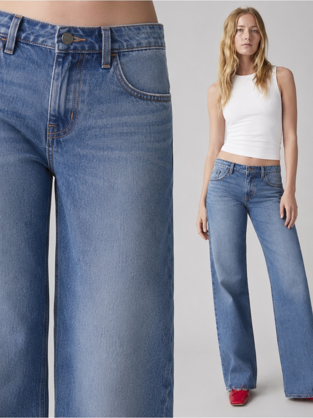Levi's Low Loose Women's Jeans 27x32 "Real Recognize Real" Medium Wash NWT